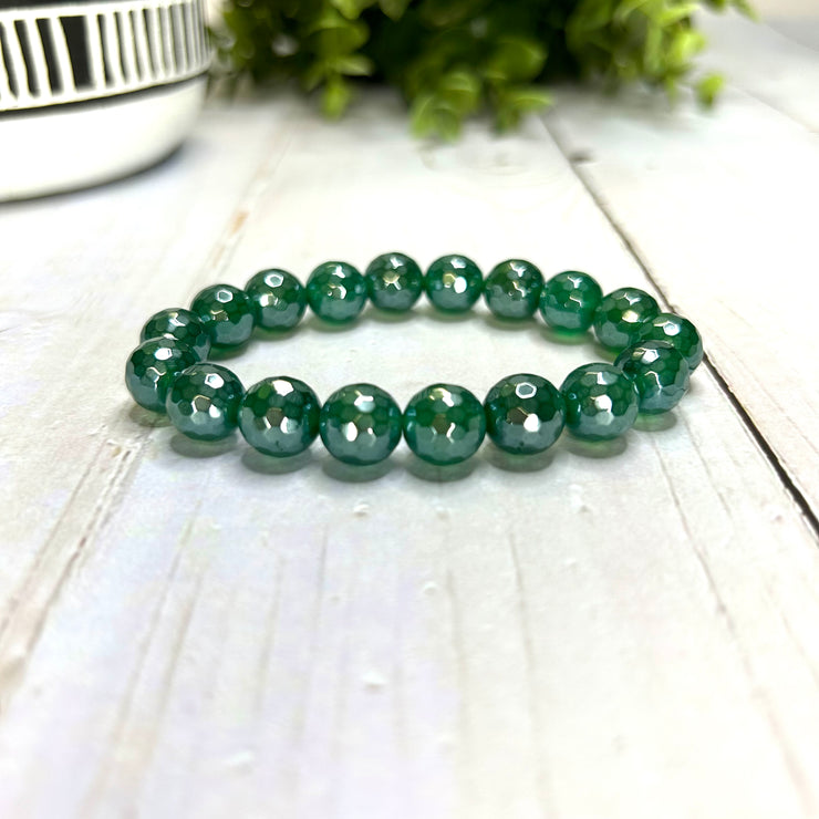 Plated Agate Bracelet-Pine