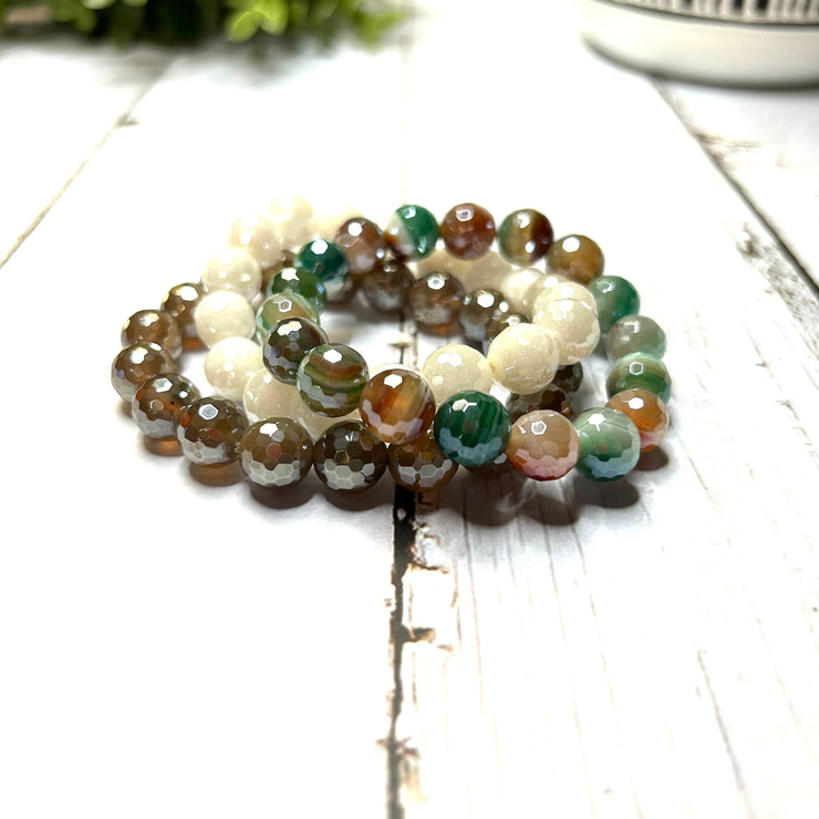 Agate Bracelet Bundle- "Sequoia"