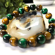 Green and Golden Tiger's Eye Bracelet - Green Tiger