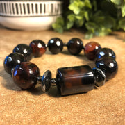 Sardonyx, Agate and Hematite Bracelet - Clove
